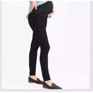 Maternity over-the-belly toothpick jean in washed black Size 25